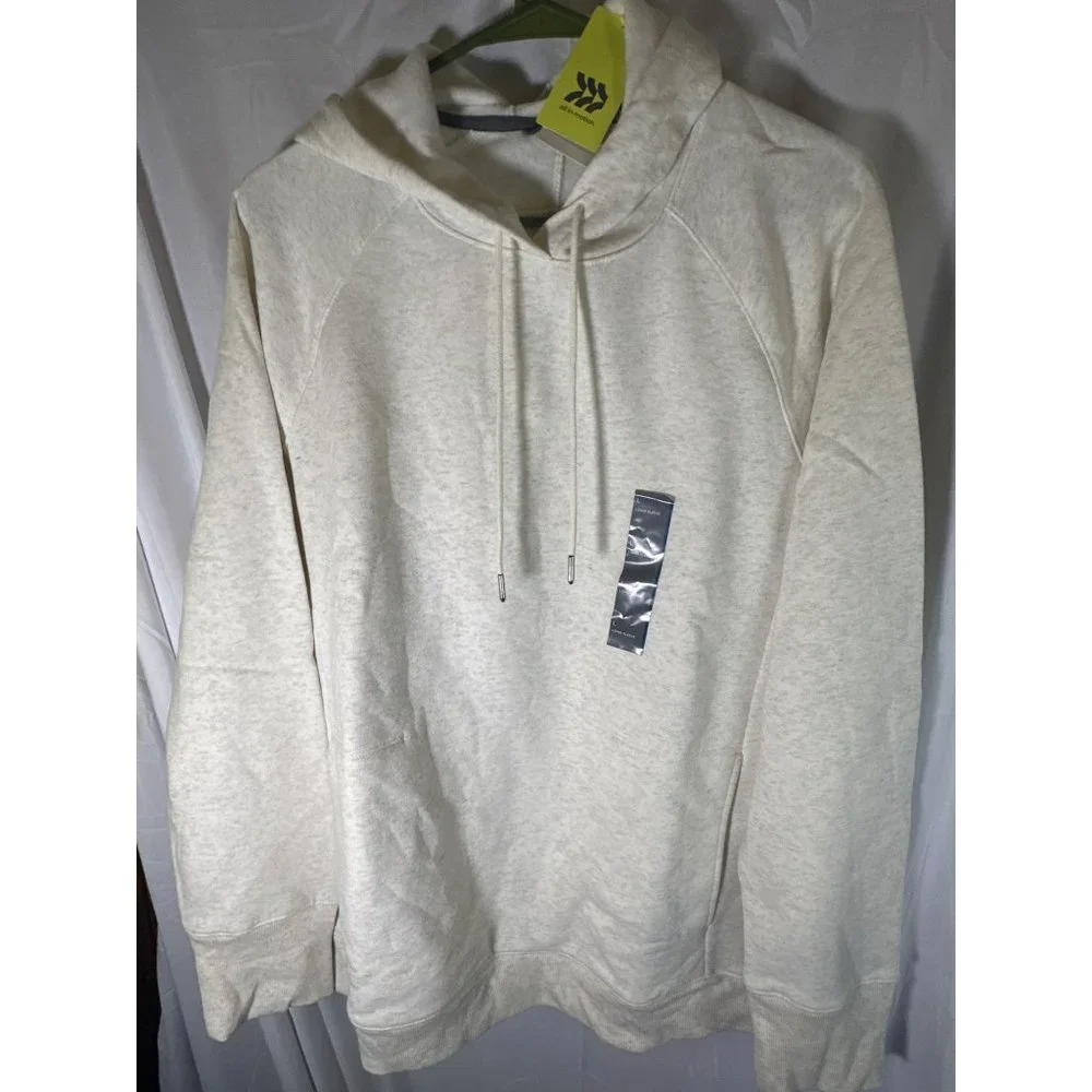 All In Motion Men's Cotton Fleece Pullover Sweatshirt, Oatmeal, Size L, NWT - Picture 2 of 4